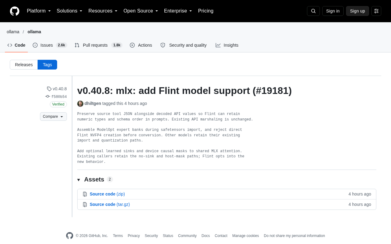 MLX Framework Adds Flint Model Support: v0.40.8 Update Analysis