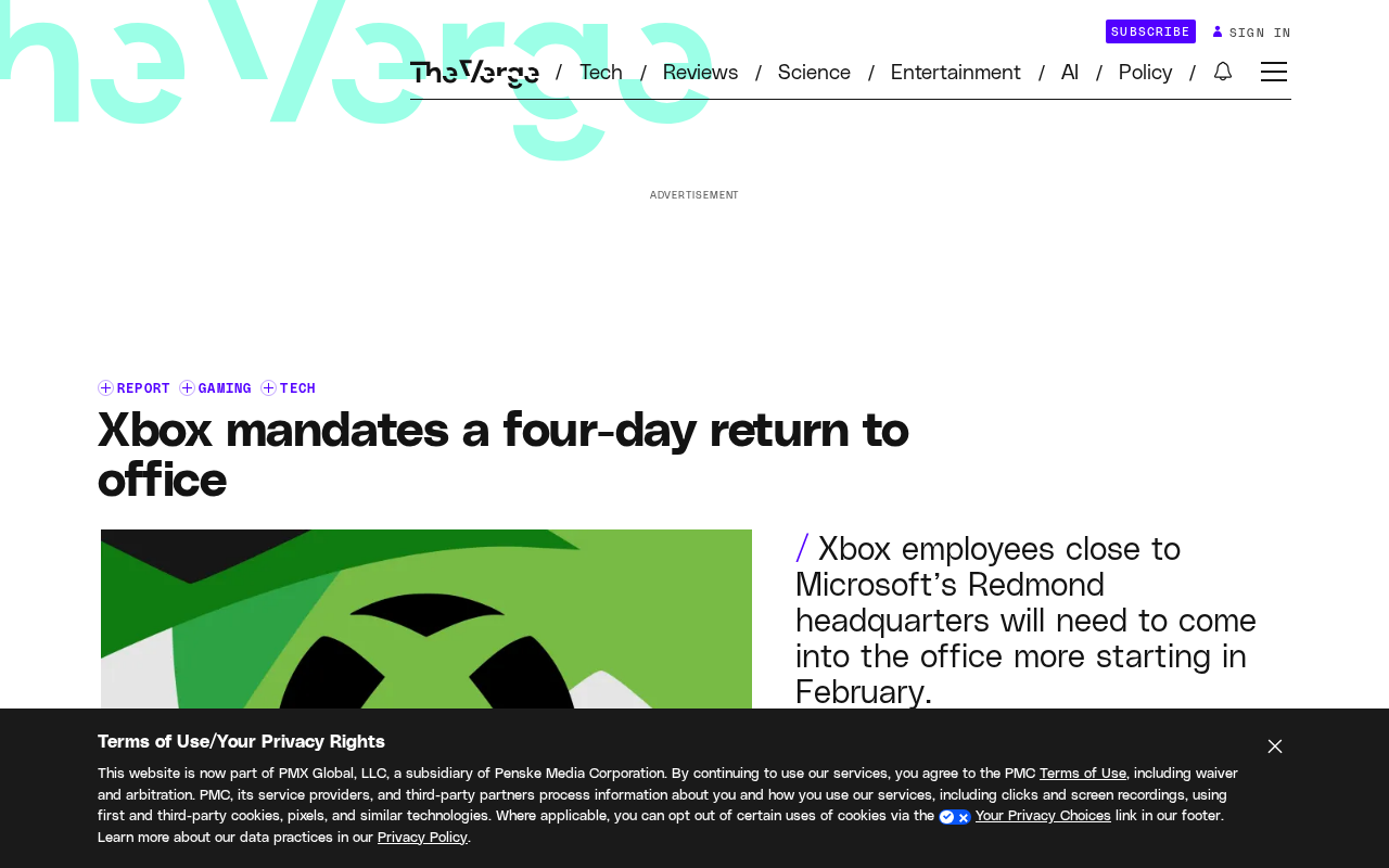 Xbox Employees Required to Return to Office Four Days a Week: Microsoft Tightens Hybrid Work Policy Again