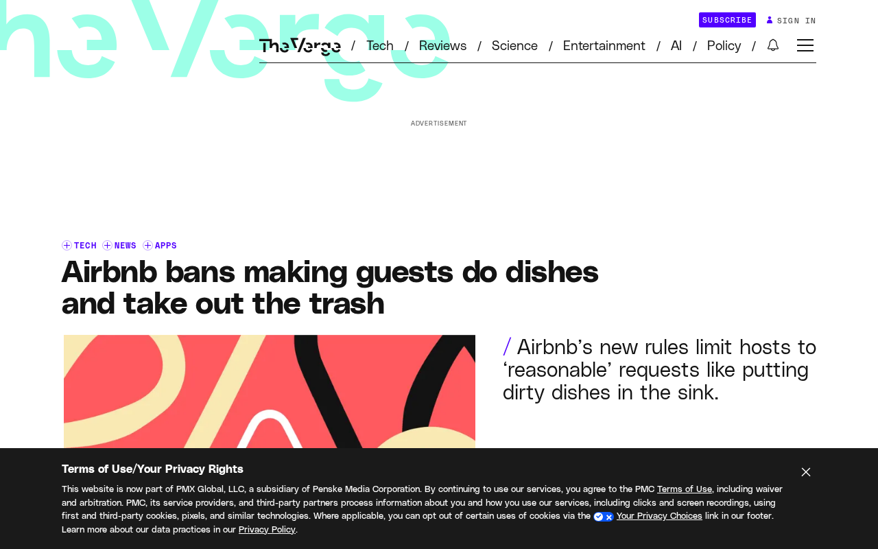 Airbnb新规:退房不用洗碗倒垃圾,住客减负