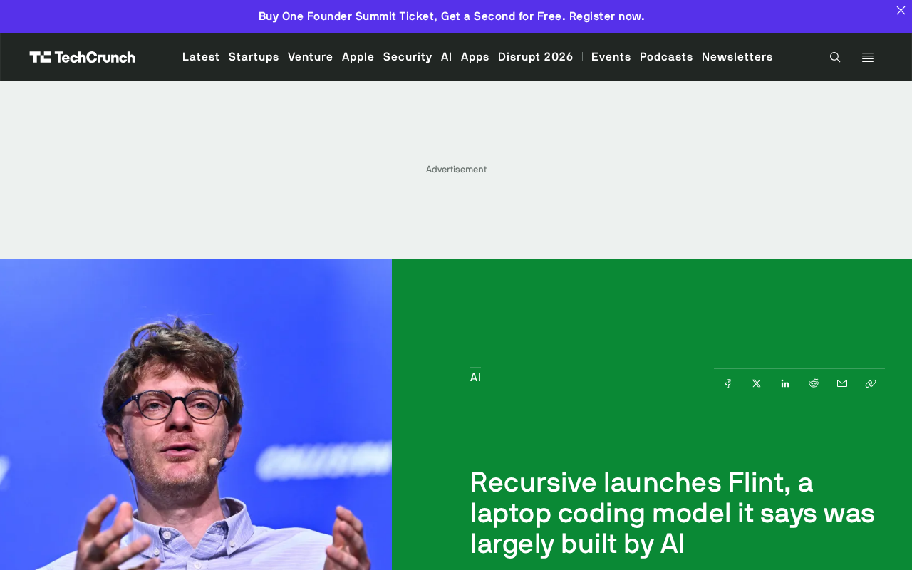 Recursive Releases Flint: An AI-Developed Laptop Coding Model
