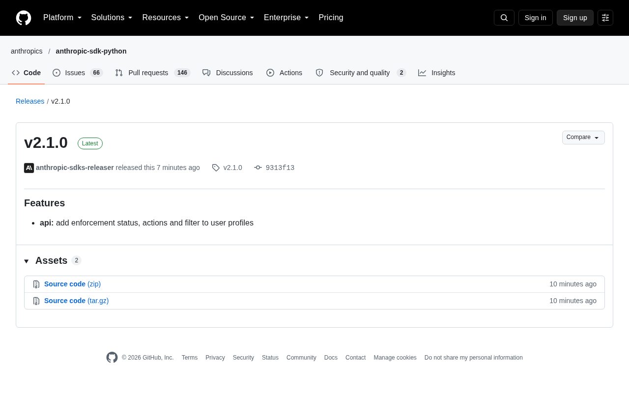 Anthropic API 更新 v2.1.0:用户画像新增强制状态与过滤
