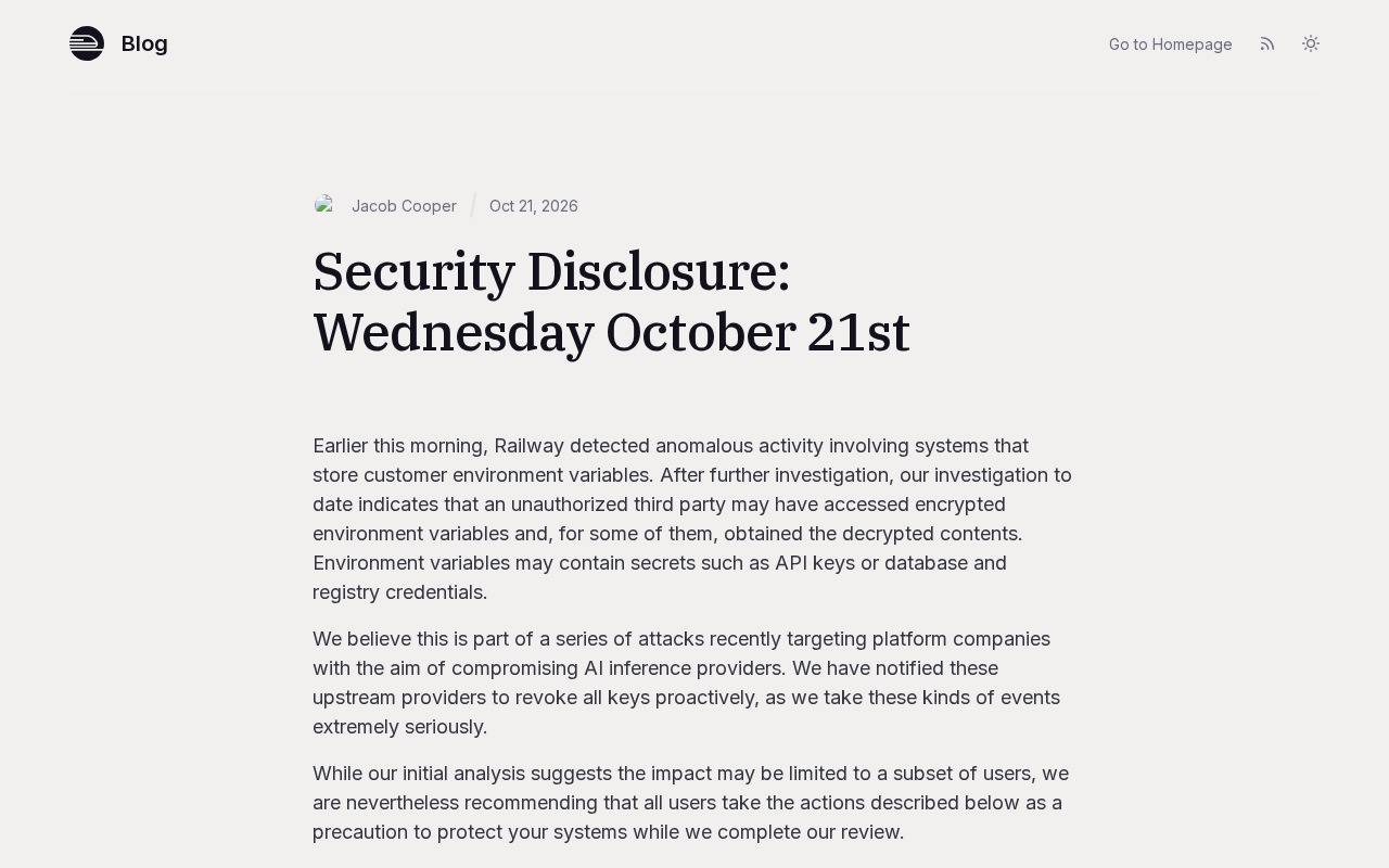Railway安全披露事件:云平台漏洞披露的边界在哪里?