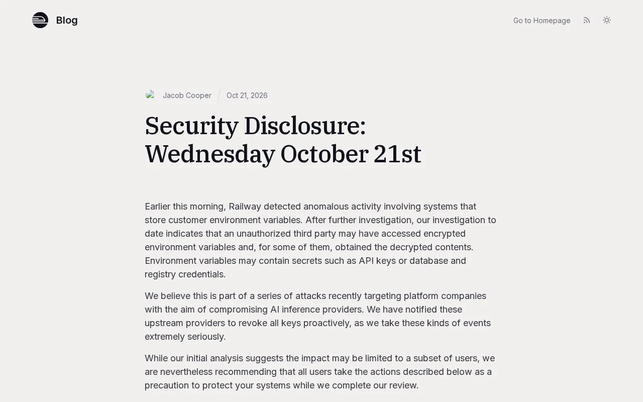 Railway Security Disclosure Incident: Where Should the Boundaries of Cloud Platform Vulnerability Disclosure Lie?