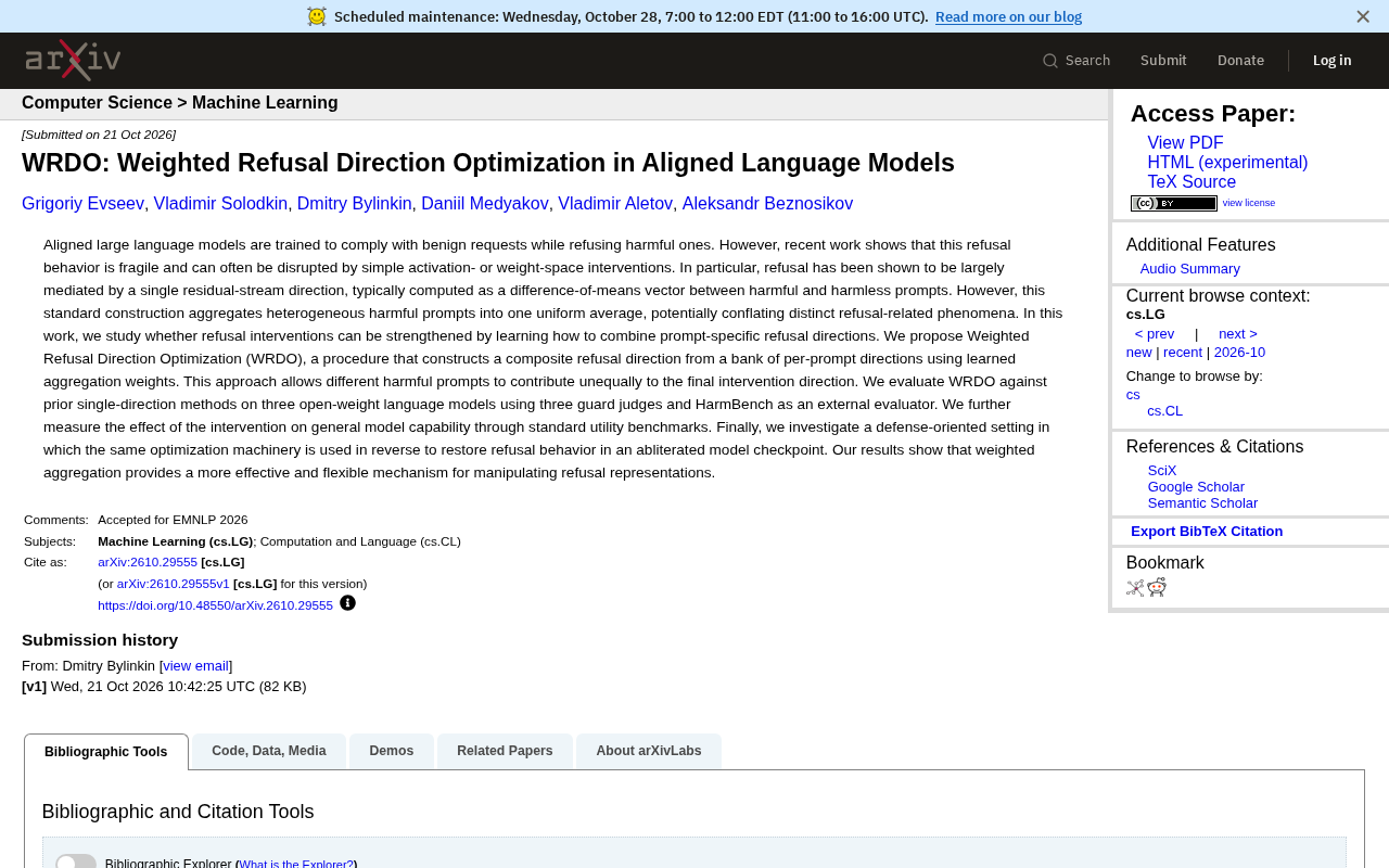 WRDO: Breaking Through LLM Safety Alignment with Weighted Refusal Direction Optimization