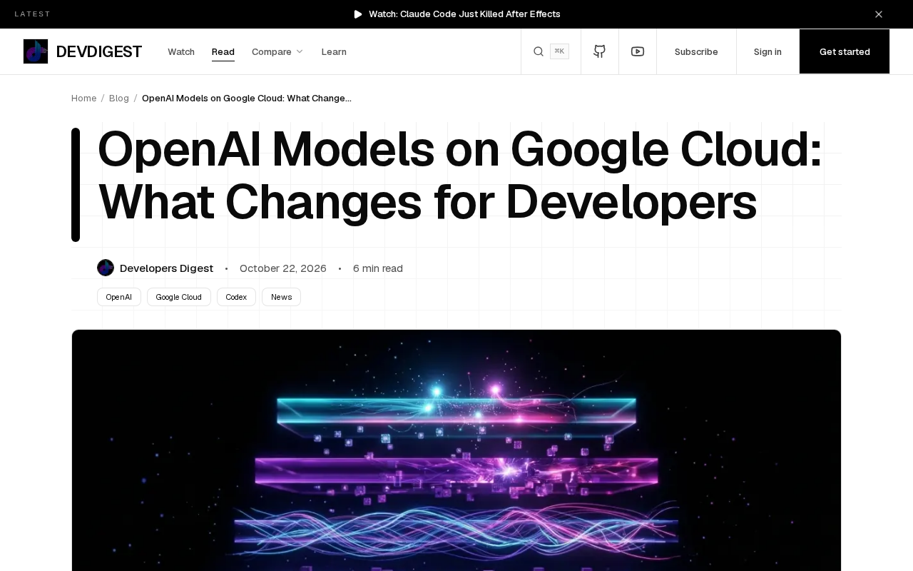 OpenAI Models Land on Google Cloud: A Must-Read for Developers