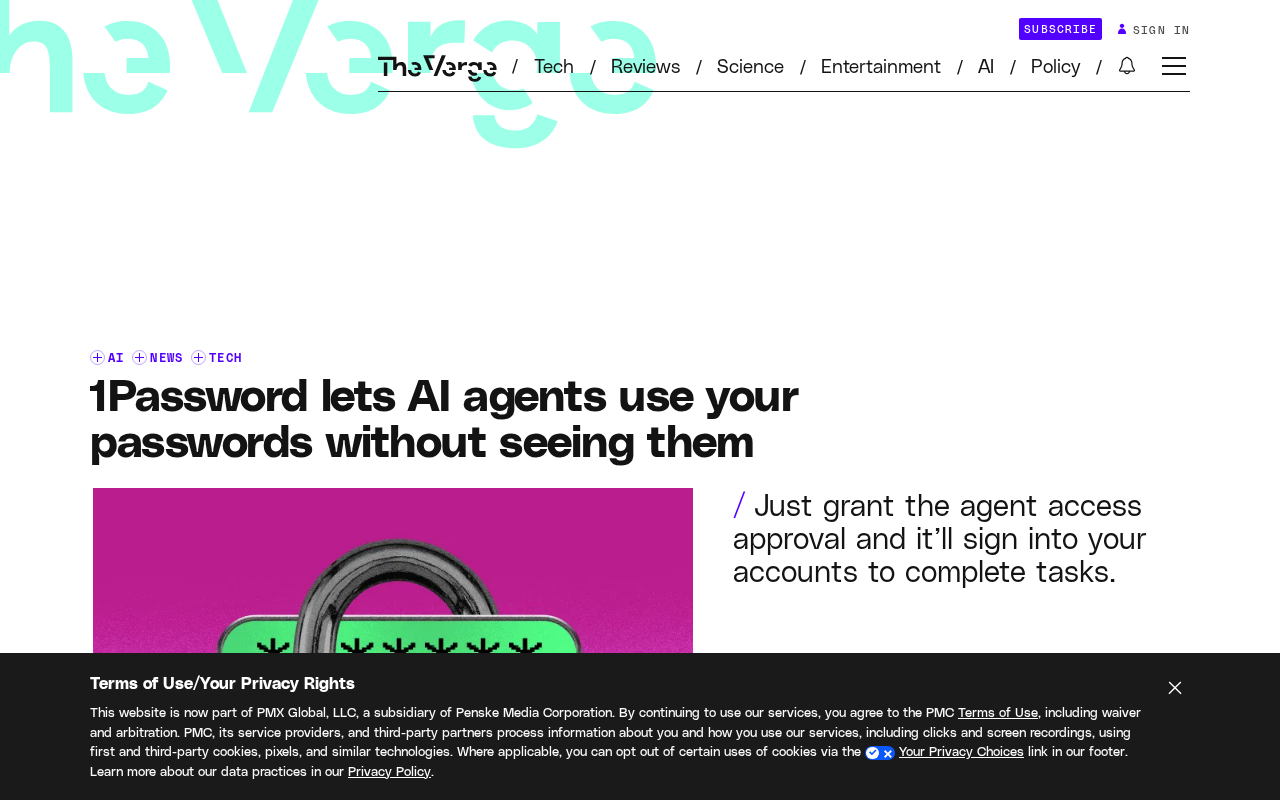 1Password Unlocks a New AI Agent Capability: Automatic Login Without Exposing Passwords