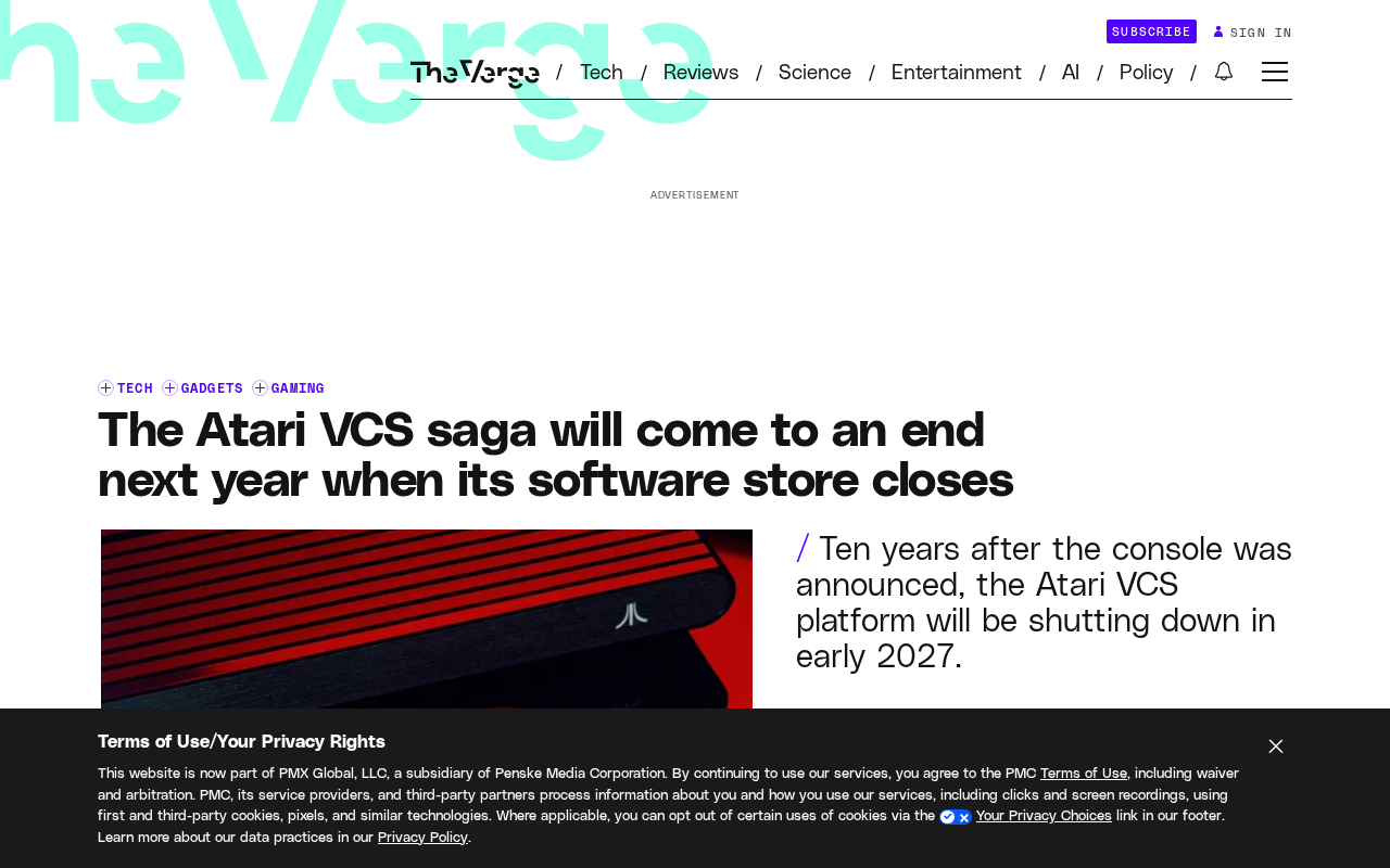 Atari VCS Platform Bows Out Next Year: Software Store Shuts Down, a Decade-Long Rocky Road Comes to an End