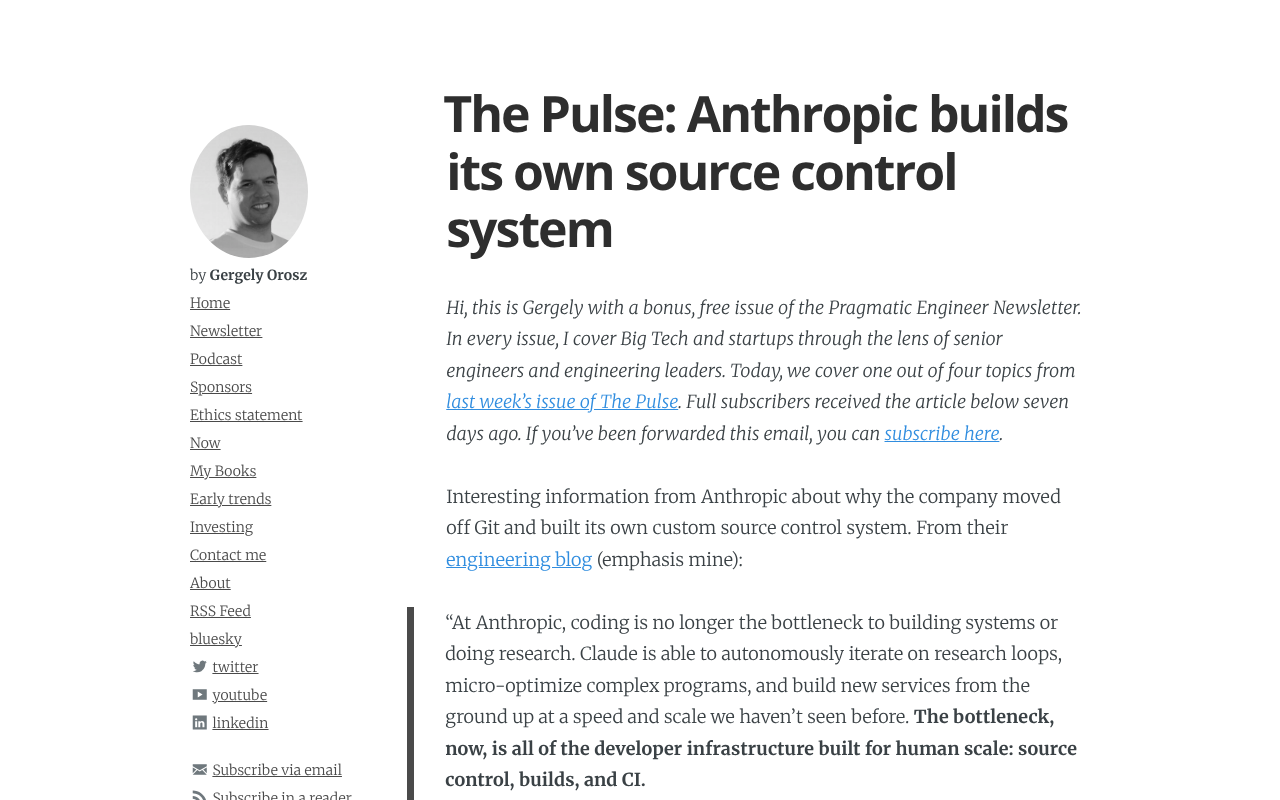 Anthropic Builds Its Own Source Control System Scion: The Performance Dilemma Behind 30,000 PRs a Day