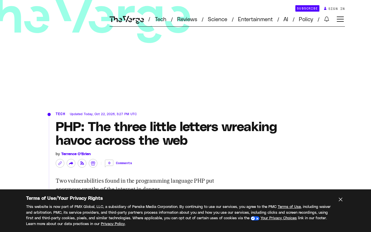 PHP曝两大漏洞:七成网站受威胁,WordPress等平台在列