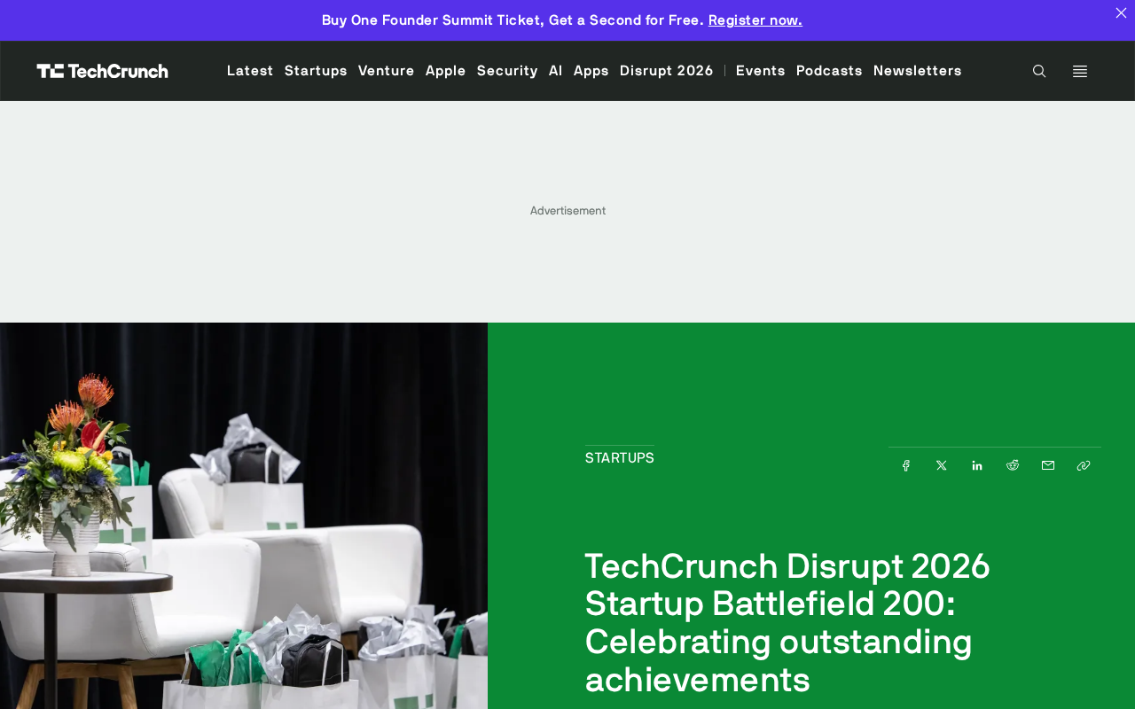 TechCrunch Disrupt 2026 Startup Battlefield 200亮点盘点