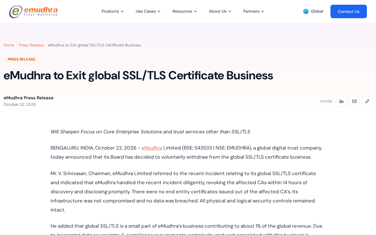 eMudhra退出全球SSL/TLS证书业务:印度CA巨头为何转身
