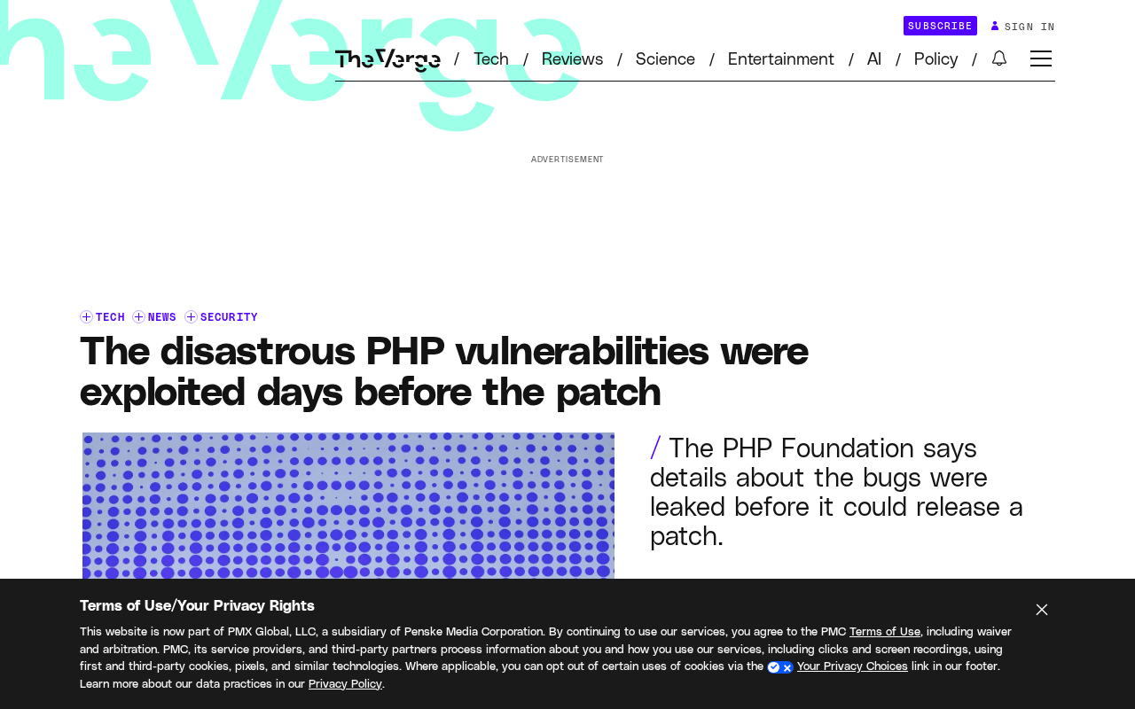 Critical PHP Vulnerability Exploited Before Patch Release