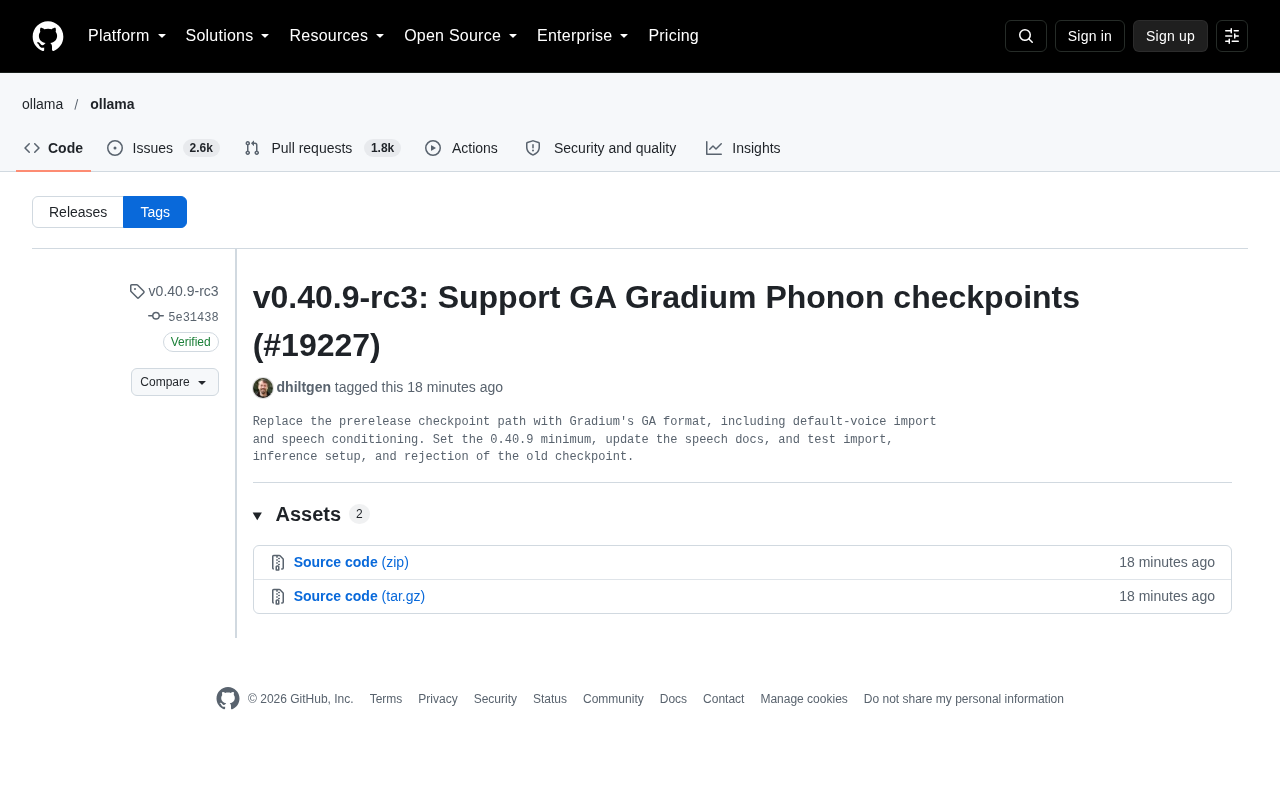 Gradium Phonon检查点GA格式支持:v0.40.9-rc3更新解析