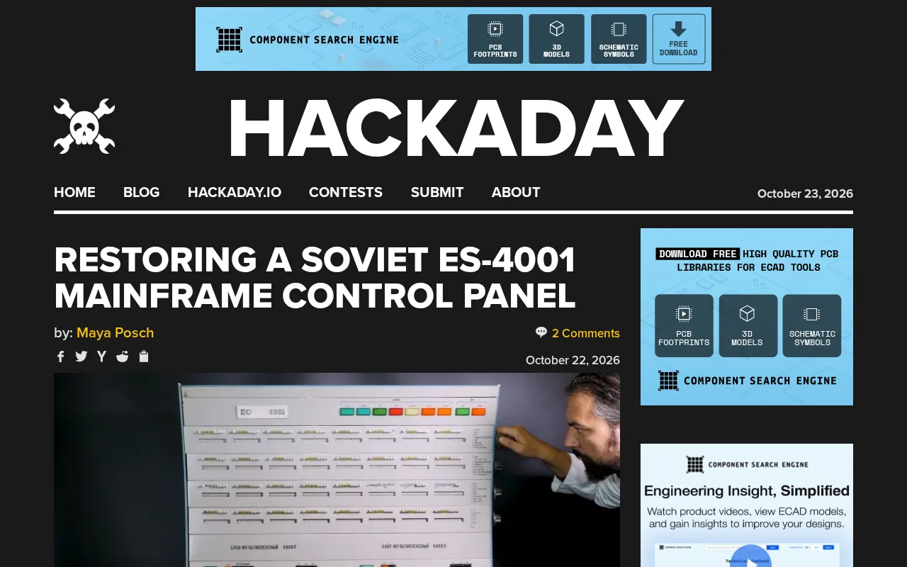 Restoring a Soviet ES-4001 Mainframe Control Panel: A Field Report