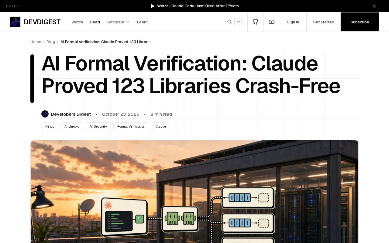Formal Verification with Claude: Proving Crash-Free for 123 Open-Source Libraries