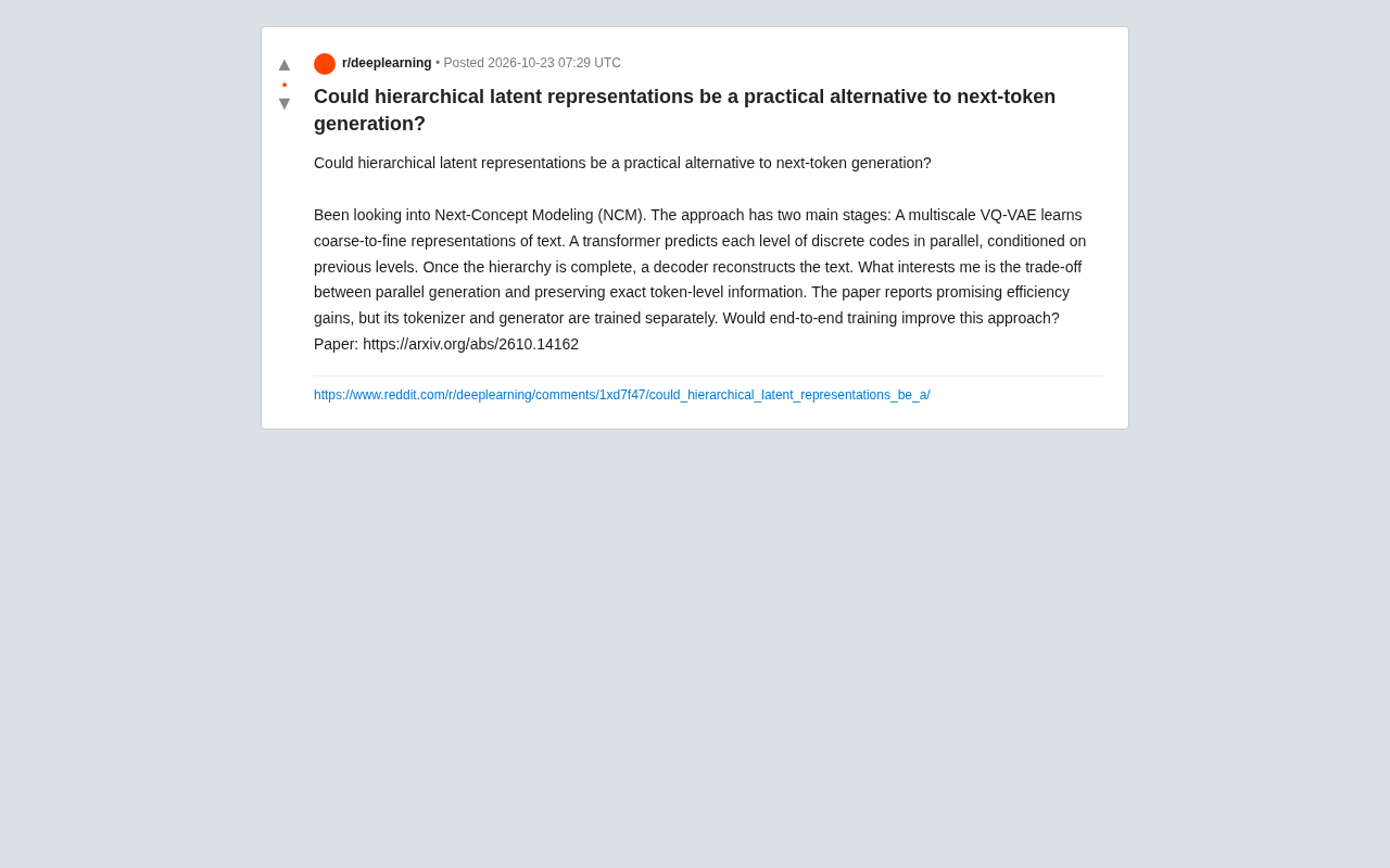 Can Hierarchical Latent Representations Replace Next-Token Prediction? An In-Depth Analysis of NCM