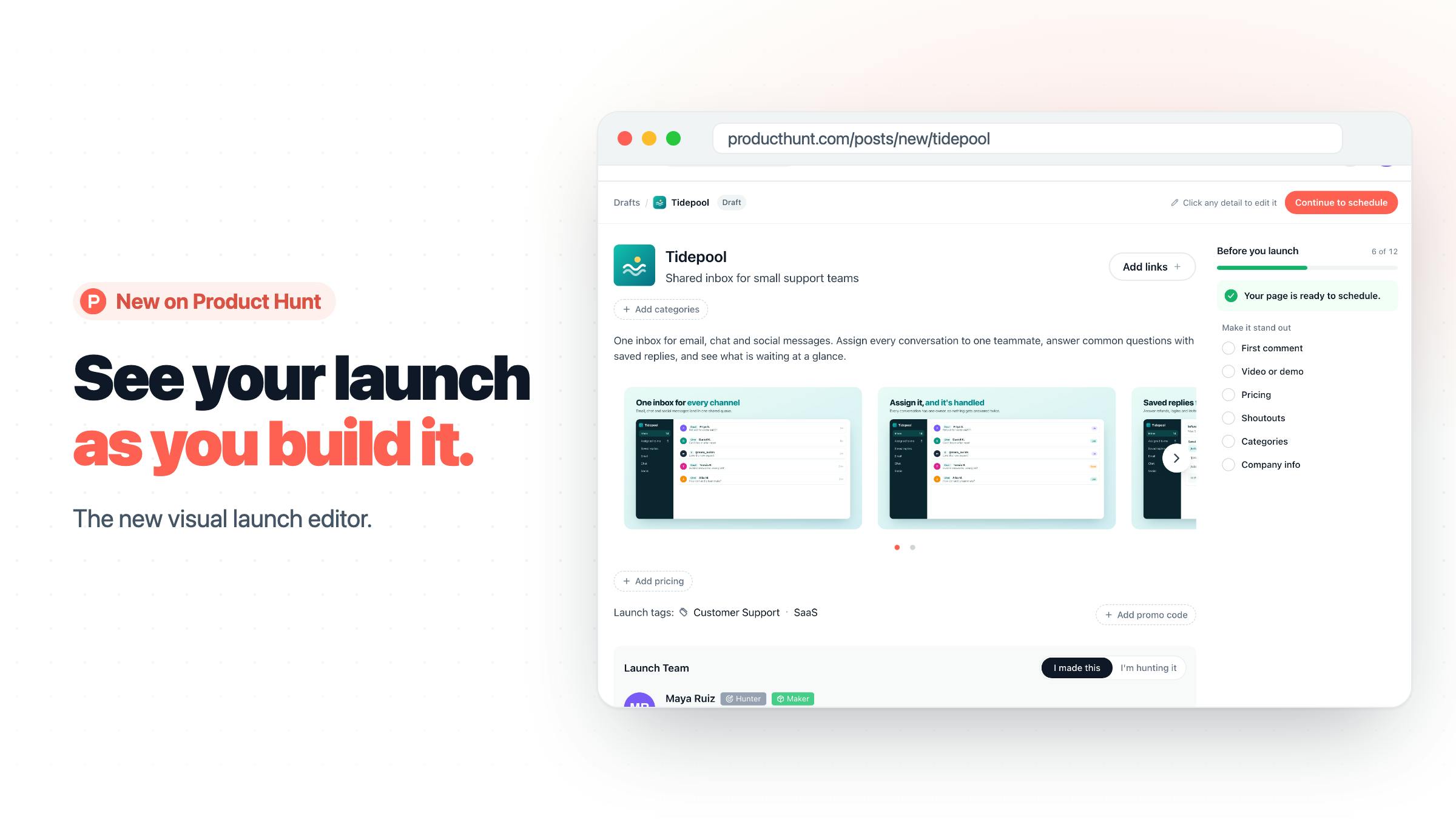 Product Hunt 推出可视化发布编辑器,告别繁琐填写