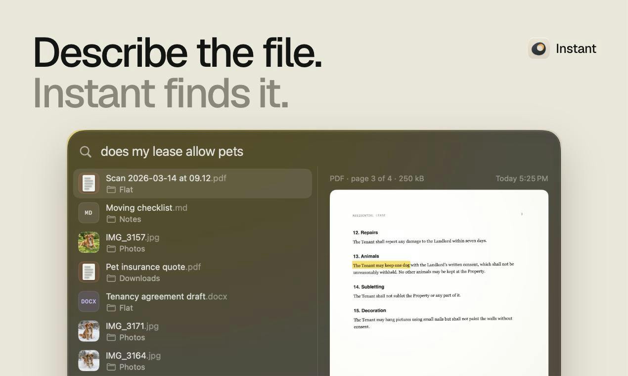 Instant Search: Local AI File Search with 95% Hit Rate