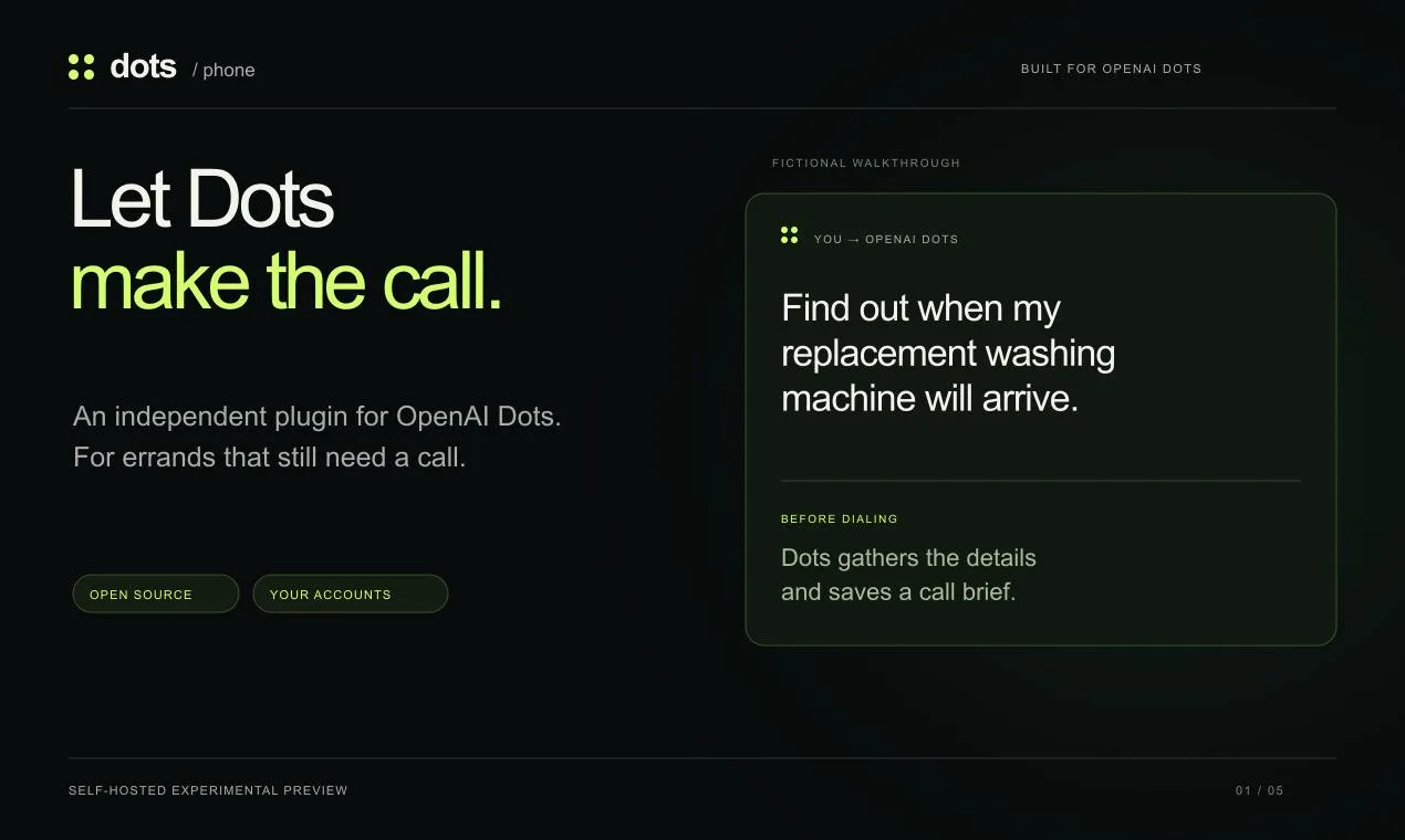 Dots Phone:给OpenAI Dots装个电话插件,AI自己打电话