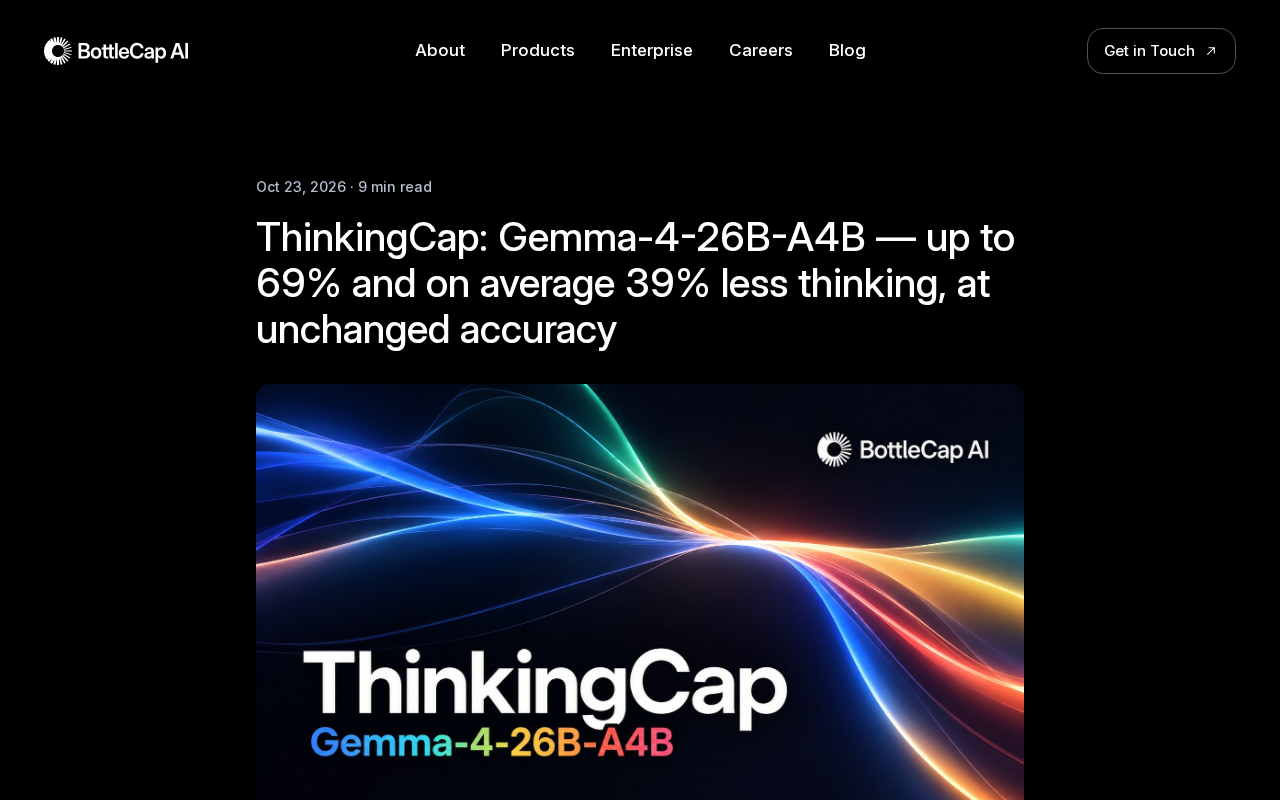 Gemma-4-26B-A4B: 69% Less Thinking, Same Accuracy