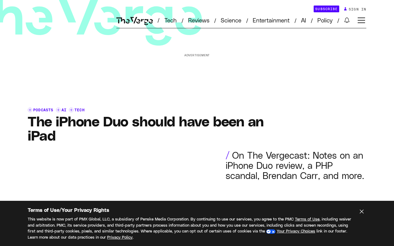 iPhone Duo Review: It Should Have Been an iPad