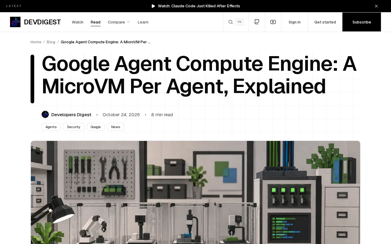 Google Agent Compute Engine: One microVM per Agent