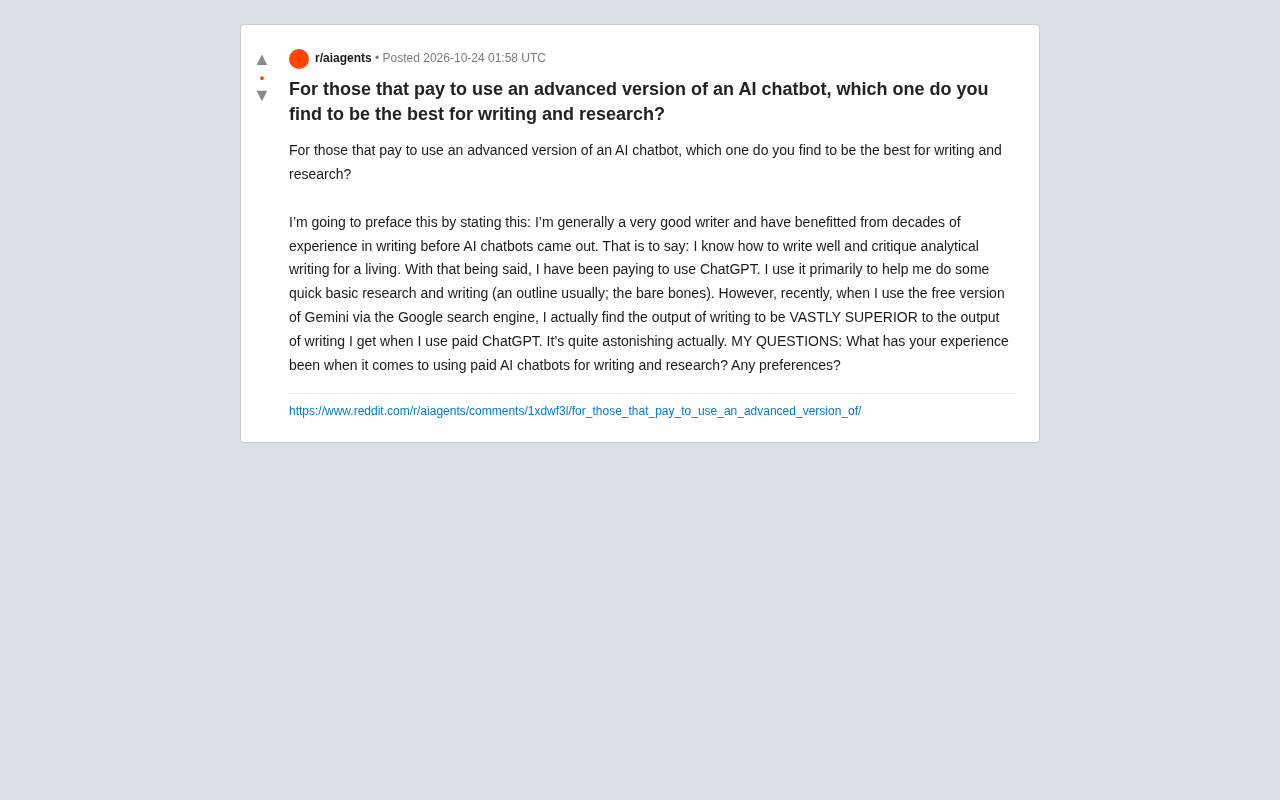 Which Paid AI Is Best for Writing and Research? Reddit Users Debate ChatGPT vs. Gemini