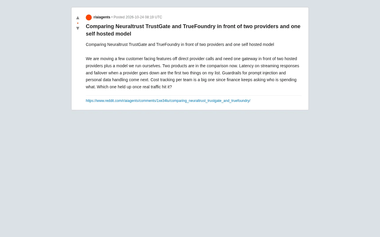Neuraltrust TrustGate vs TrueFoundry:多模型网关选型实战