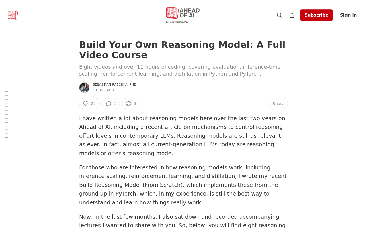 11-Hour Video Course: Building Reasoning Models from Scratch