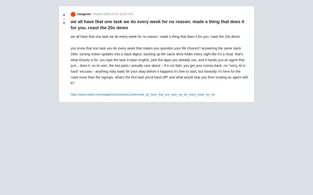 Gravity:用自然语言每周任务自动化,失败退款敢承诺吗?
