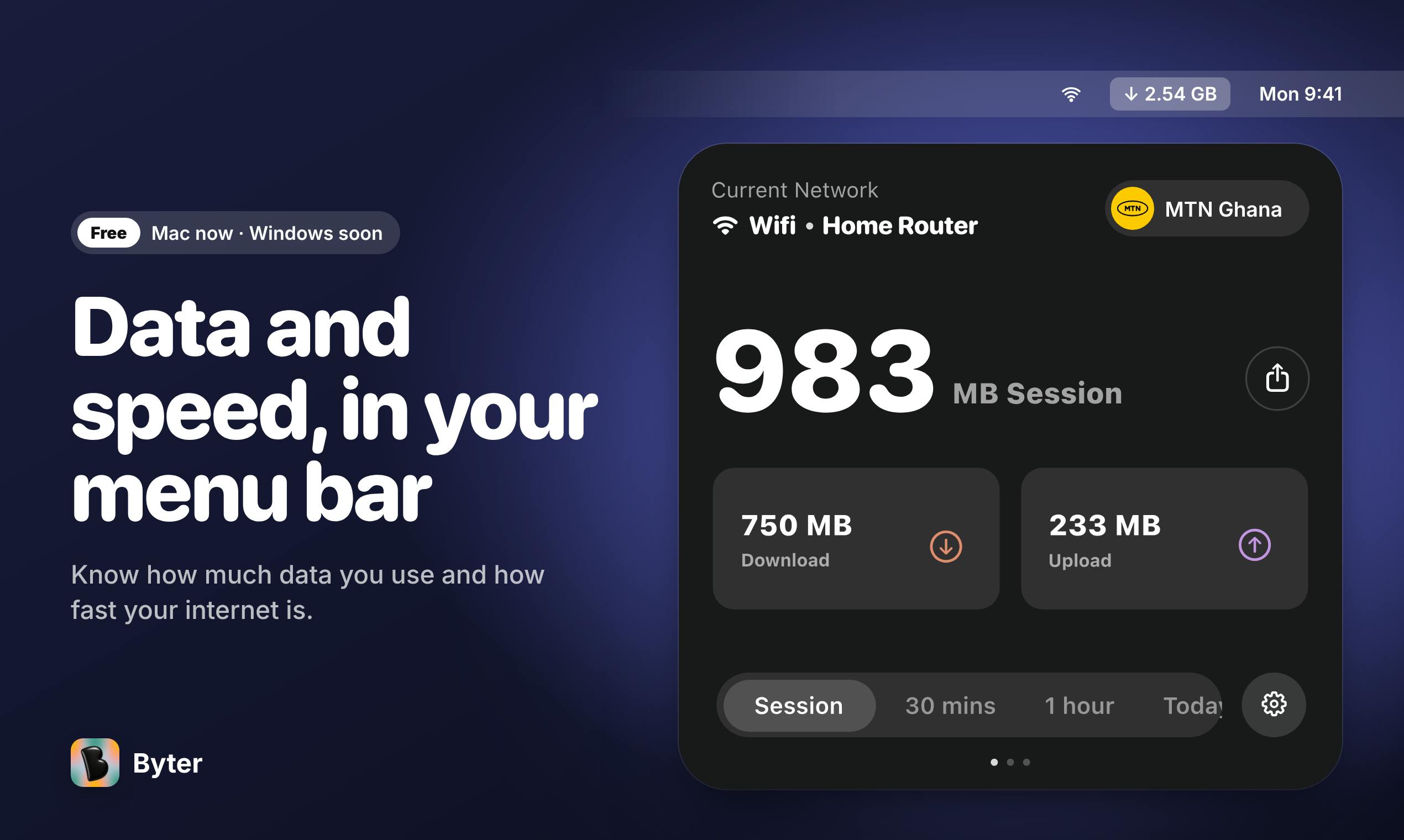Byter: It Tracks Data Usage for Every Network, Clearly