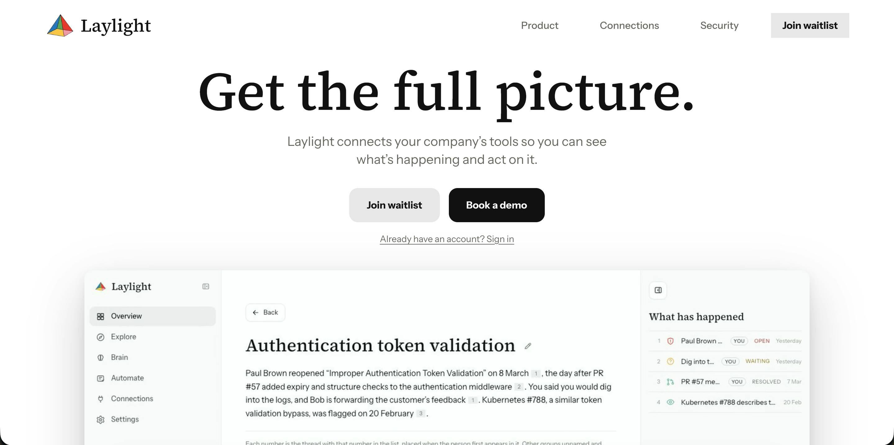 Laylight: Connecting Enterprise Tools with AI for Clear, At-a-Glance Management