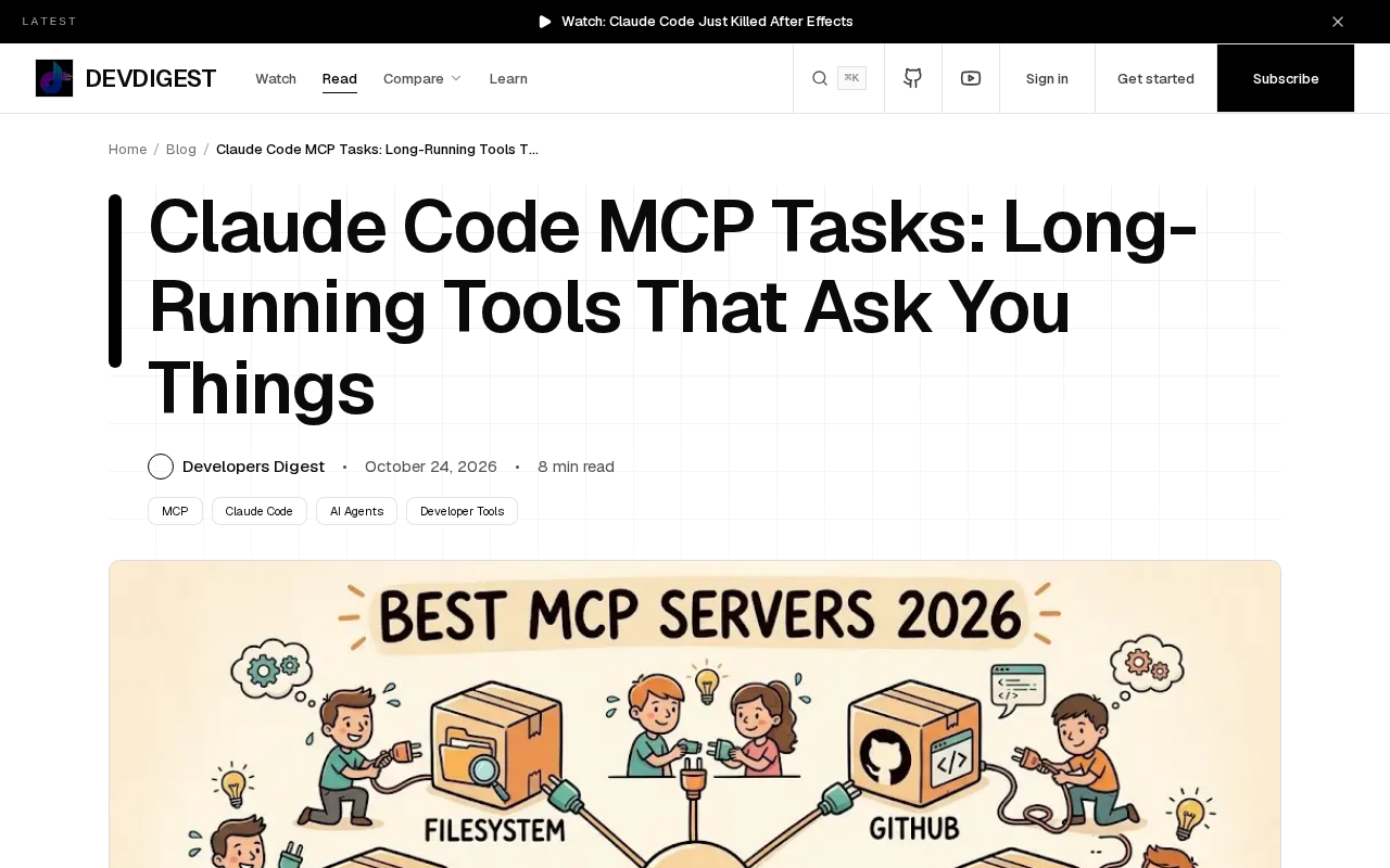 Claude Code MCP Tasks:长任务与主动提问的新范式