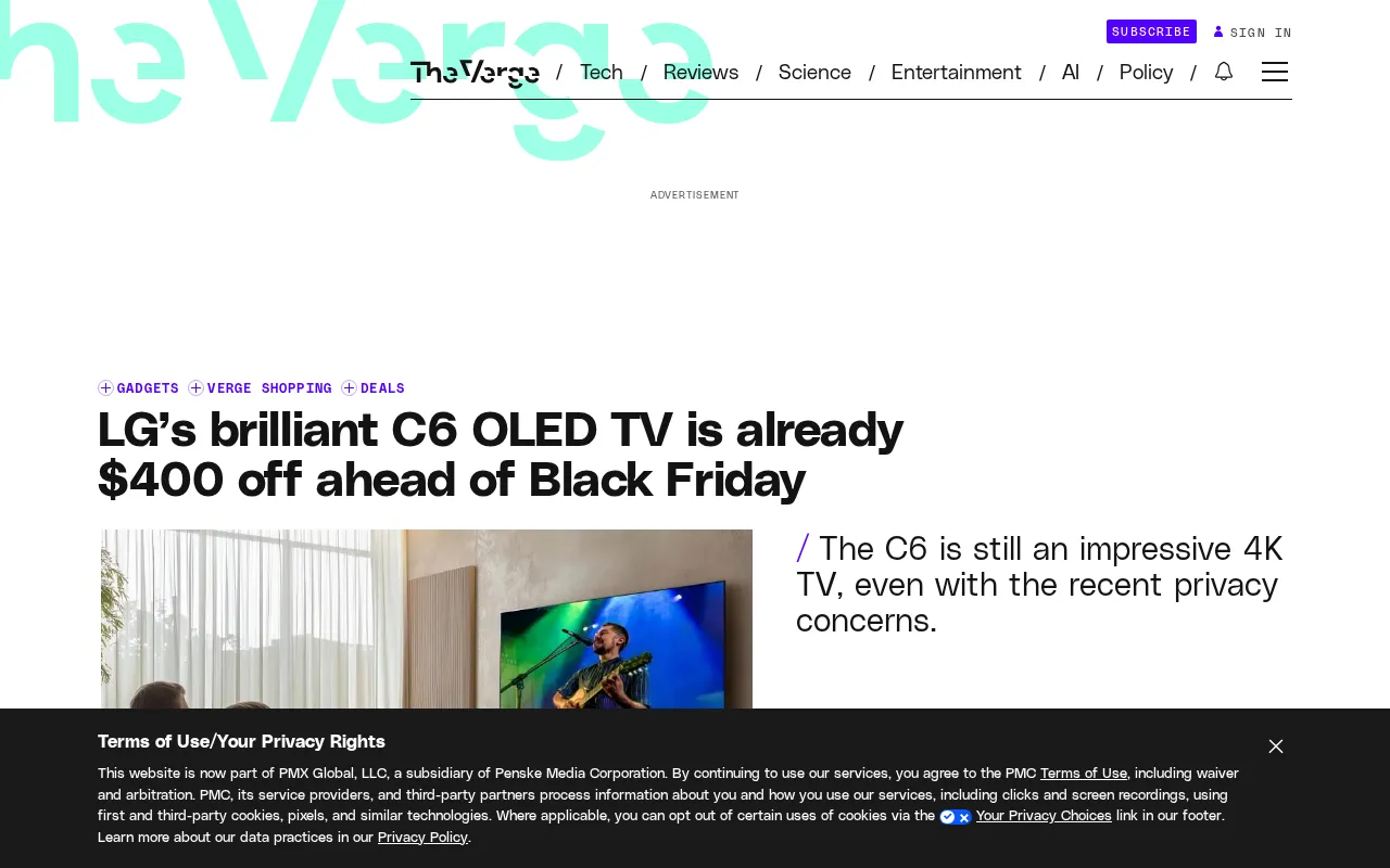 LG C6 OLED TV Gets $400 Early Black Friday Discount — Is It Worth Buying?