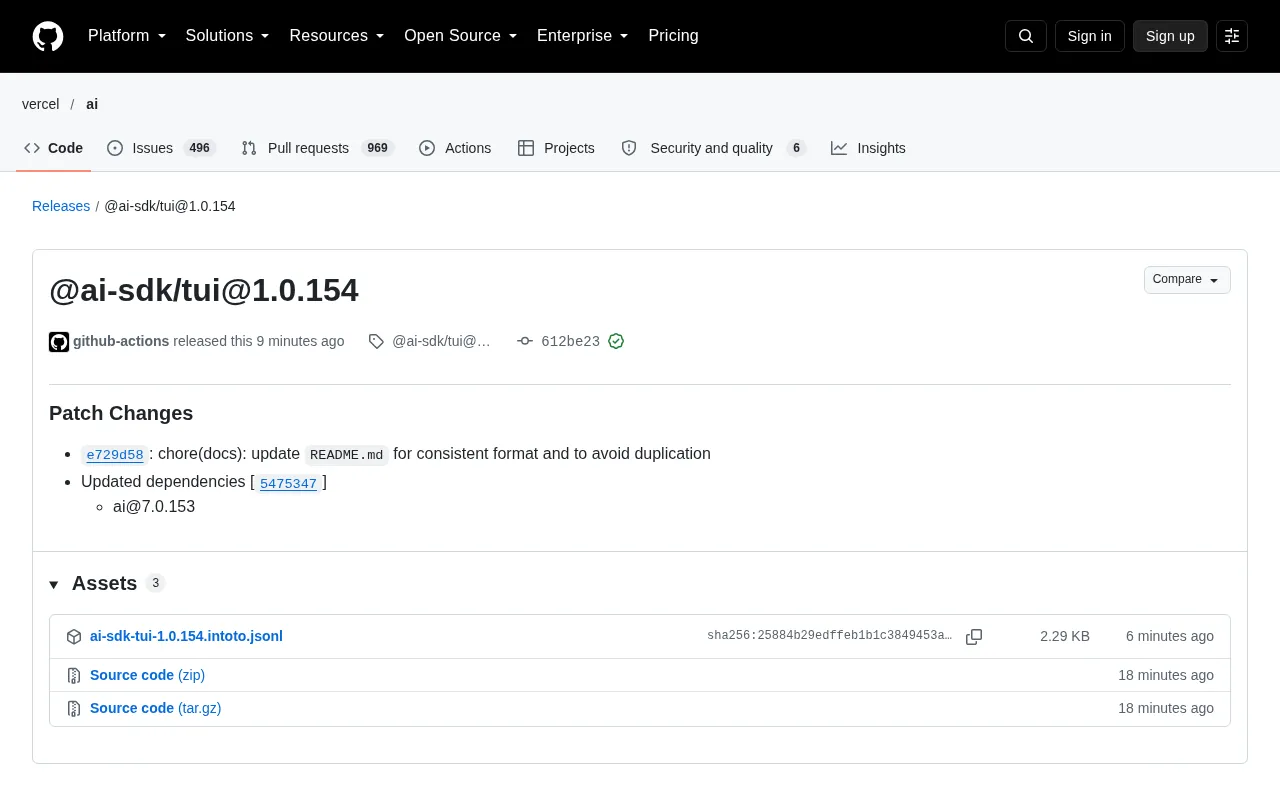 @ai-sdk/tui 1.0.154 版本更新解析