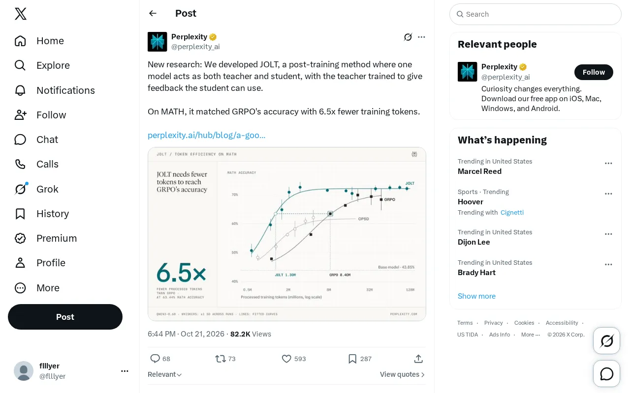 JOLT: One Model Plays Both Teacher and Student, Boosting Training Efficiency 6.5x