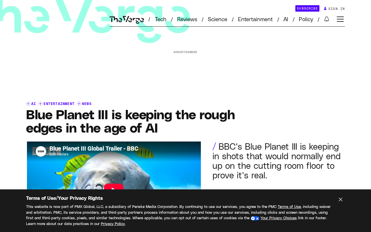 In the AI Era, Why Does BBC's Blue Planet III Deliberately Keep "Imperfect" Shots?