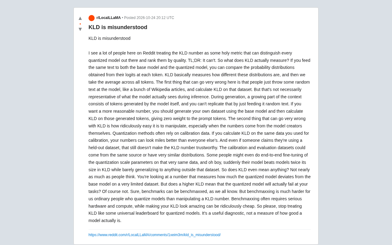KLD指标被误解:量化模型评测的真相