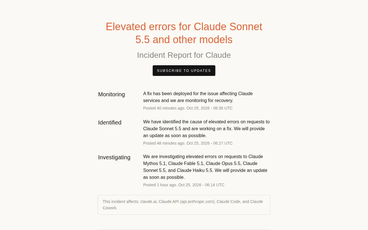 Claude Multi-Model Error Incident: Official Fix and Ongoing Monitoring