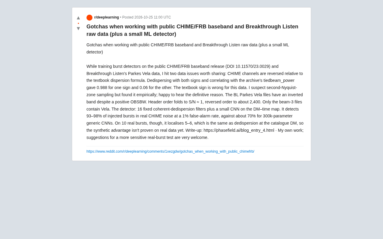 Gotchas When Working with Public CHIME/FRB Baseband and Breakthrough Listen Raw Data (Plus a Lightweight ML Detector)