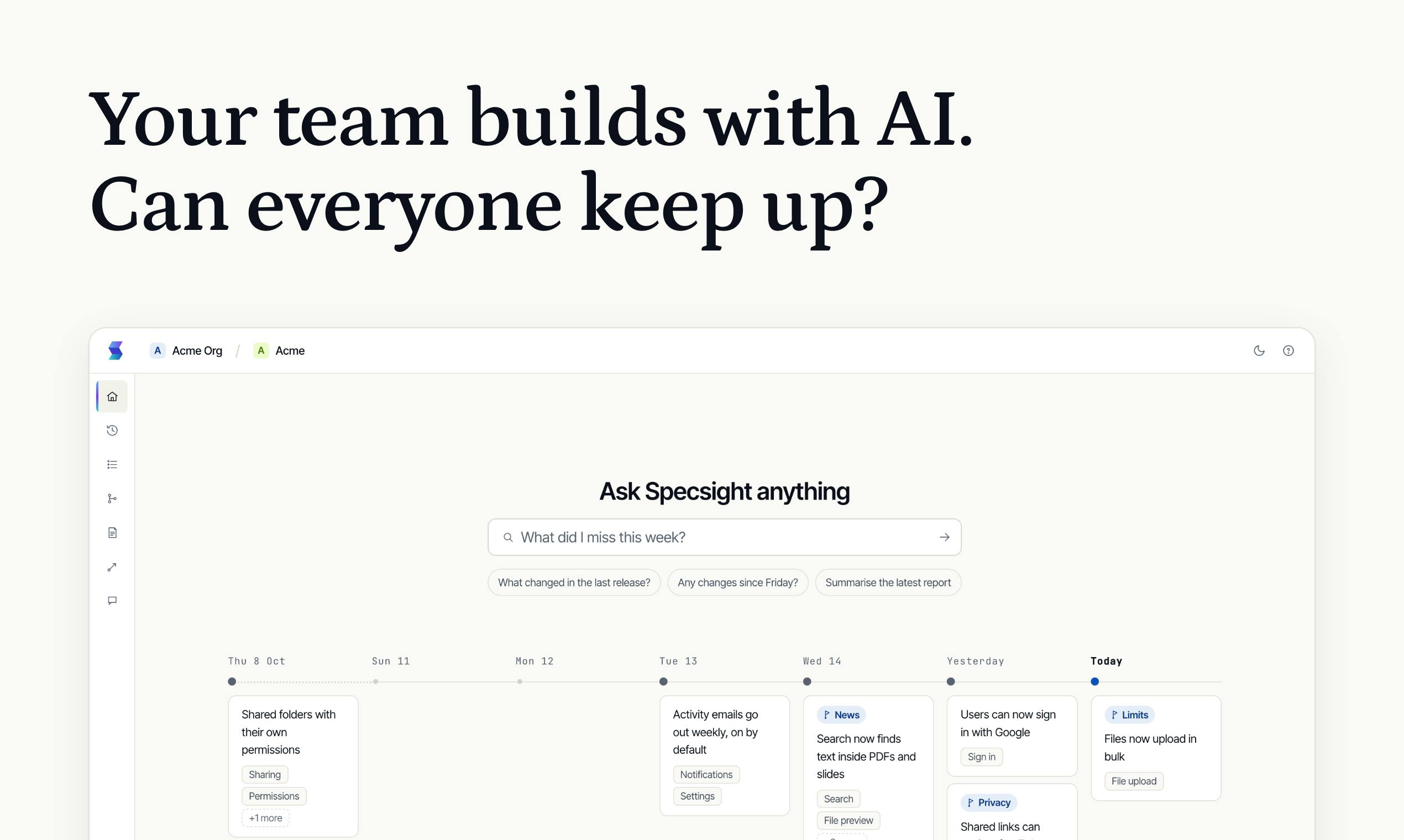 Specsight: A New Approach to Product Observability in the AI Era