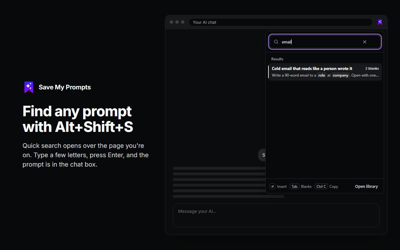 Save My Prompts: Reuse Effective Prompts Across Platforms