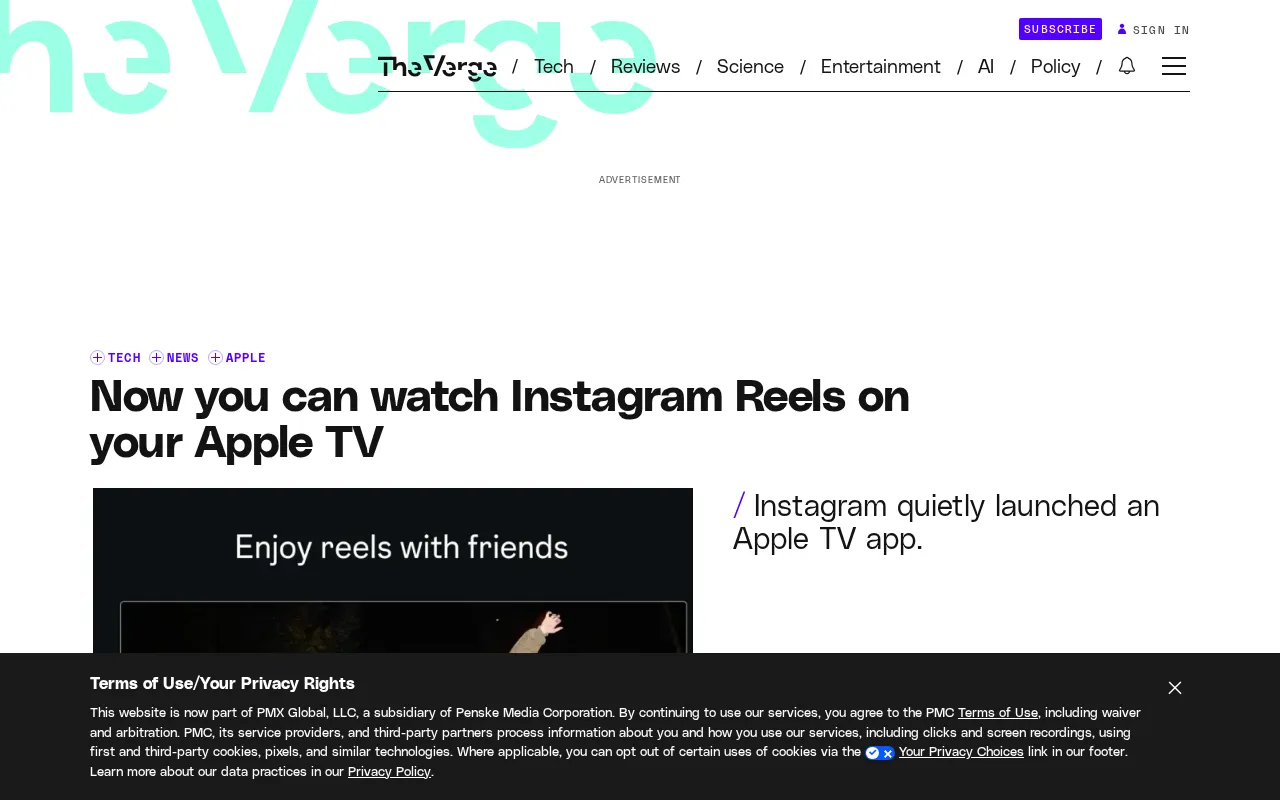 Instagram正式登陆Apple TV,Reels大屏观看时代来临
