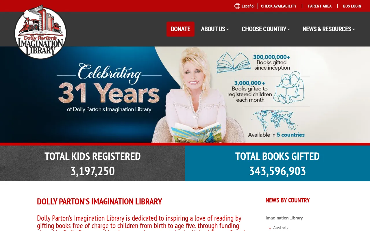 Dolly Parton's Imagination Library: Igniting Children's Dreams Through Books