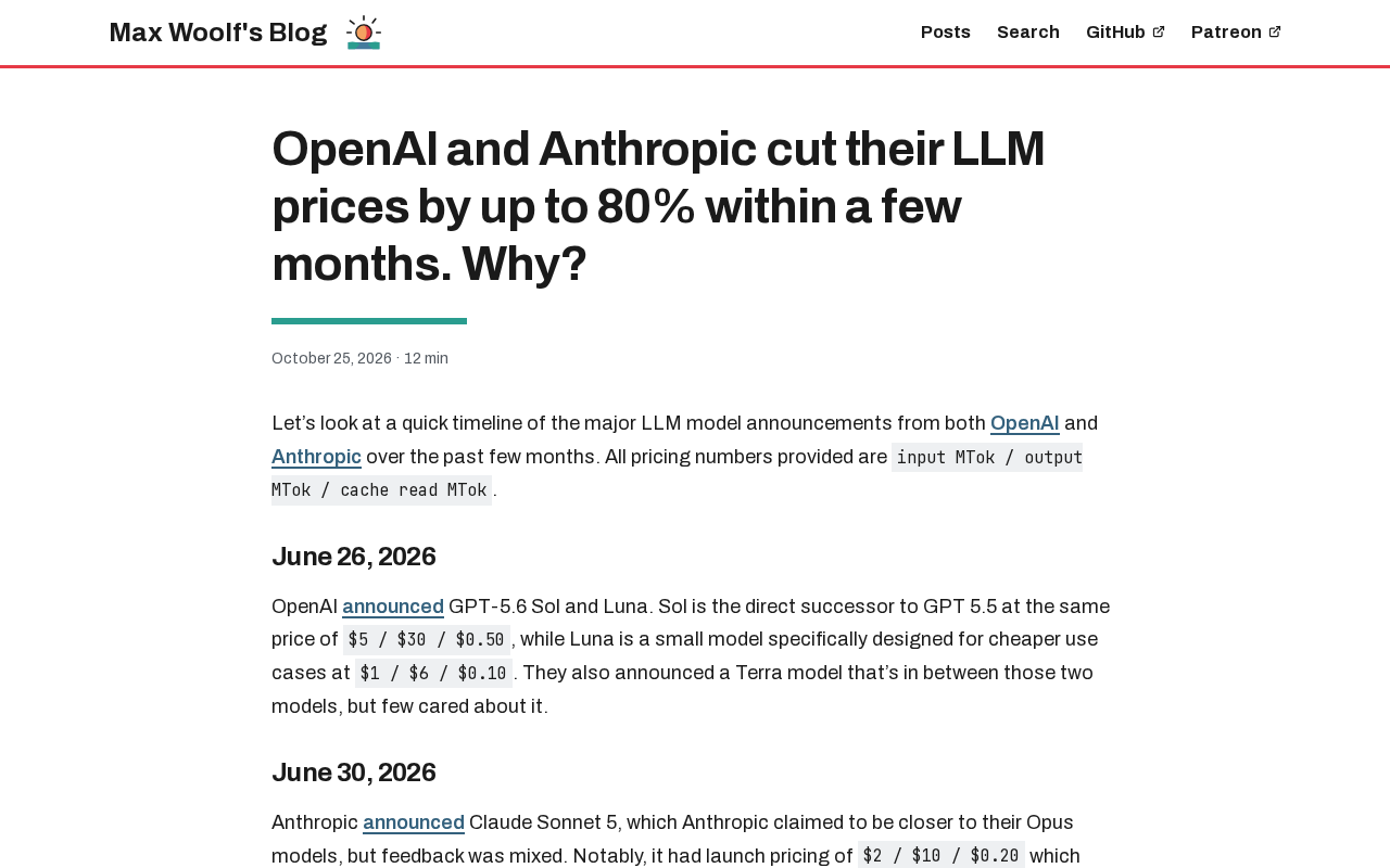 The LLM Price War: Why Did OpenAI and Anthropic Cut Prices by 80%?