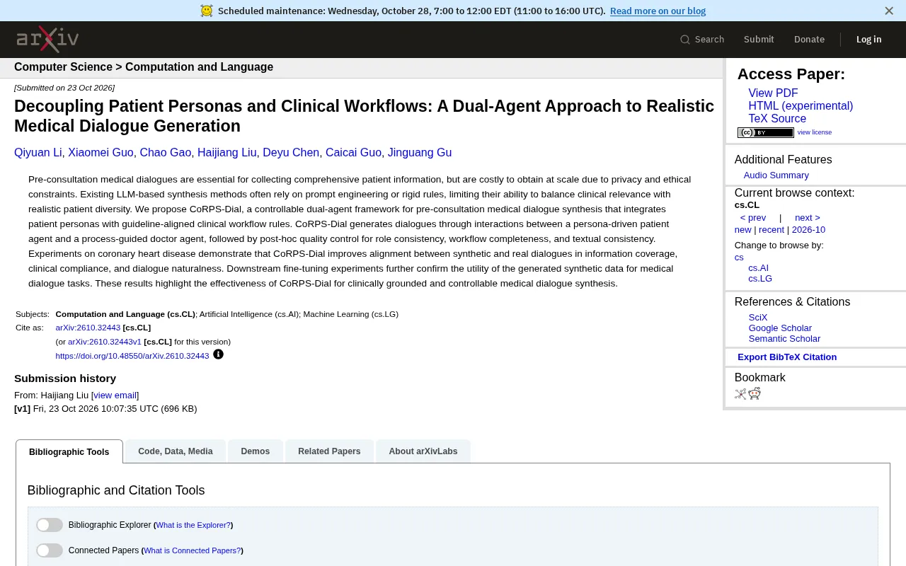 Dual-Agent Architecture Solves Medical Dialogue Synthesis: Decoupling Patient Personas from Clinical Workflows