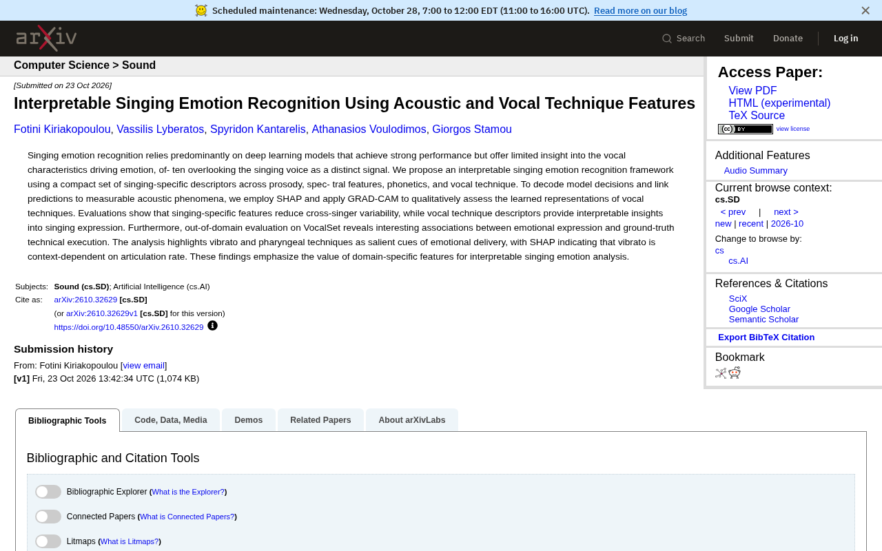 Explainable Singing Voice Emotion Recognition: A New Framework of Acoustic and Vocal Technique Features