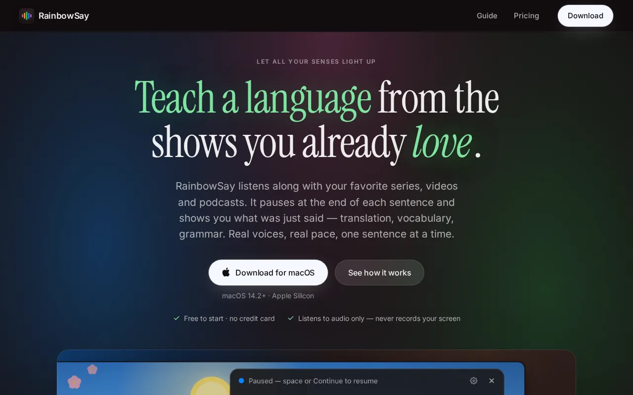 RainbowSay:用你爱的节目直播学语言