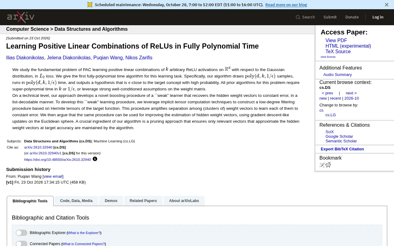 Polynomial-Time Breakthrough in Learning Combinations of ReLUs