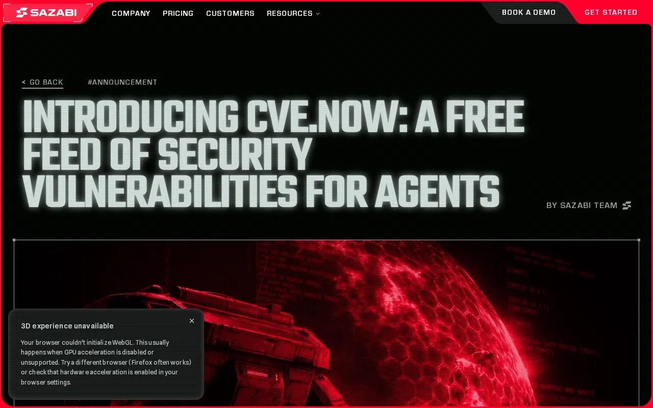 Cve.now:面向Agent的免费漏洞情报Feed